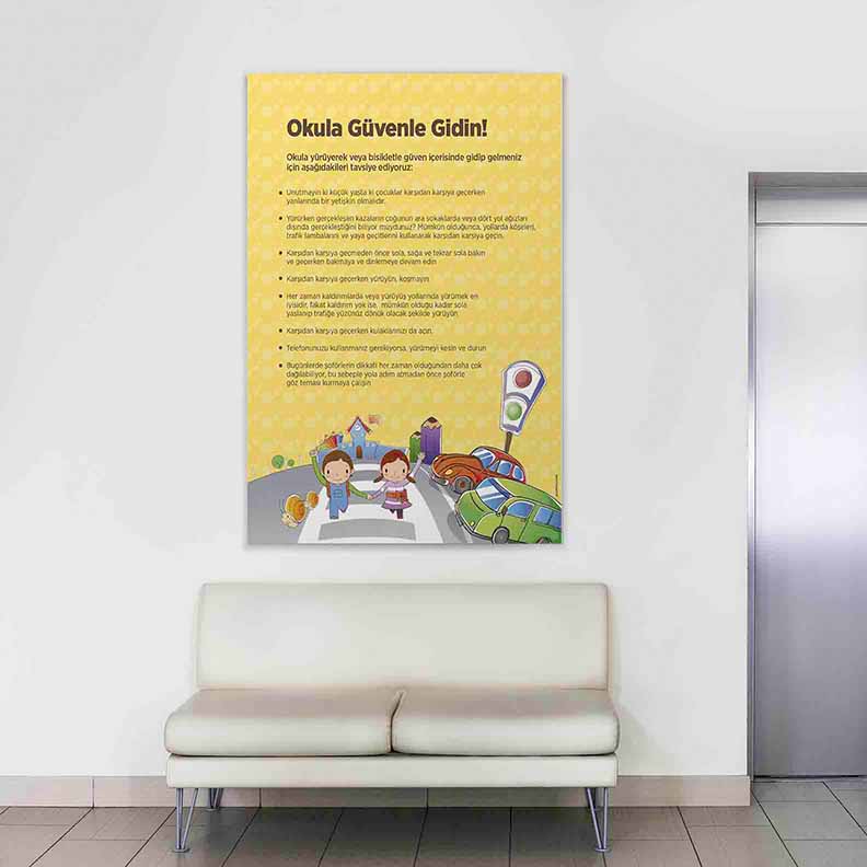 Okula Güvenle Gidin! Trafik Eğitimi Posteri – B-738