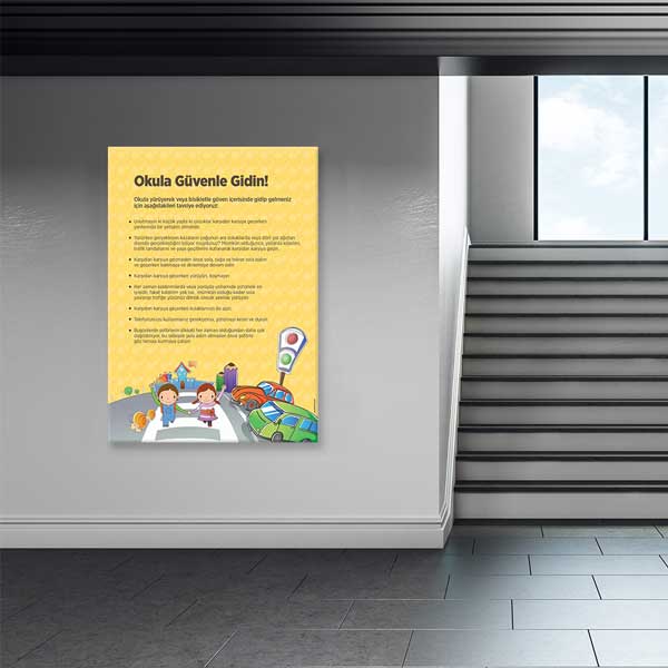 Okula Güvenle Gidin! Trafik Eğitimi Posteri – B-738