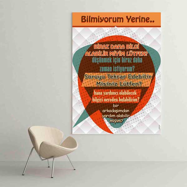 Bilmiyorum Yerine Ne Demeliyim? Posteri - İletişim ve Problem Çözme Rehberliği – B-844