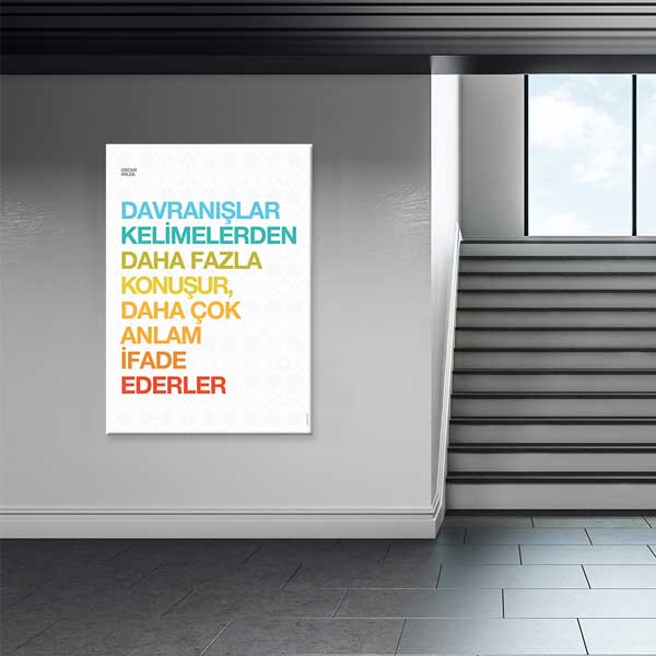 okul-sinif-posterleri-b-846-02 Davranışlar Kelimelerden Daha Fazla Konuşur, Daha Çok Anlam İfade Ederler Posteri - Oscar Wilde Sözü – B-846