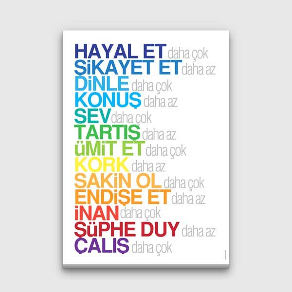 okul-sinif-posterleri-b-874-00 "Hayal Et Daha Çok" Gökkuşağı Temalı Motivasyon Tablosu – B-874