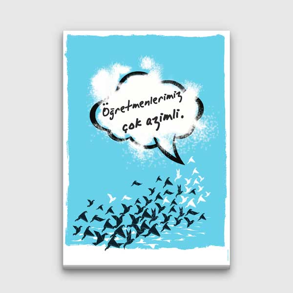 okul-sinif-posterleri-b-881-00 "Öğretmenlerimiz Çok Azimli" Okul Sınıf Motivasyon Tablosu – B-881