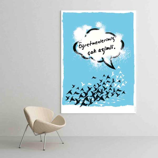 okul-sinif-posterleri-b-881-01 "Öğretmenlerimiz Çok Azimli" Okul Sınıf Motivasyon Tablosu – B-881
