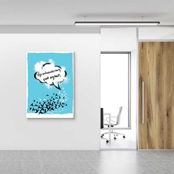 okul-sinif-posterleri-b-881-02 "Öğretmenlerimiz Çok Azimli" Okul Sınıf Motivasyon Tablosu – B-881