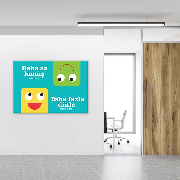 Daha Az Konuş, Daha Fazla Dinle Posteri - Etkili İletişim ve Anlayış – D-117