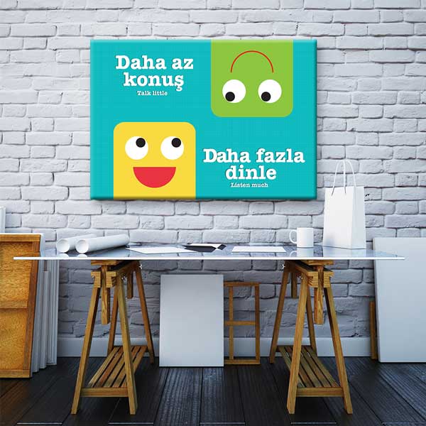 Daha Az Konuş, Daha Fazla Dinle Posteri - Etkili İletişim ve Anlayış – D-117