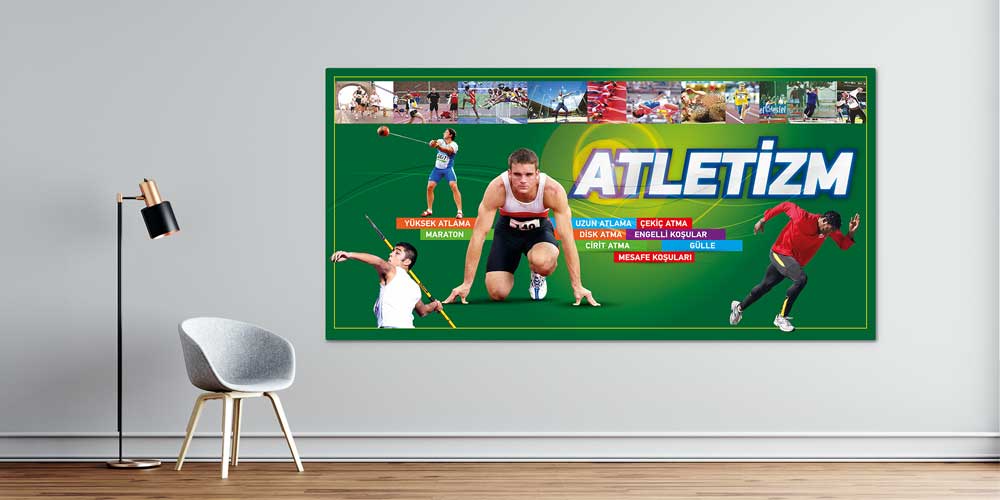 Atletizm Sporları Duvar Giydirme Posteri A-214