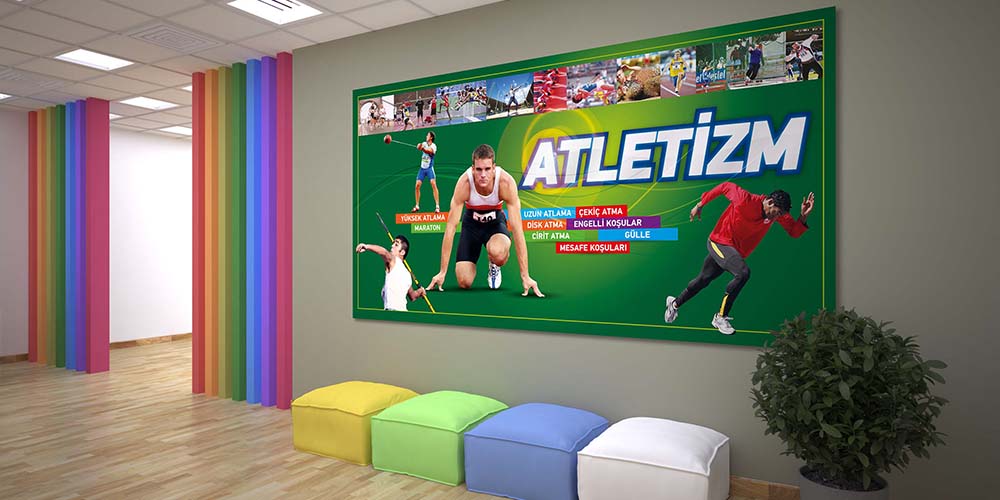 Atletizm Sporları Duvar Giydirme Posteri A-214