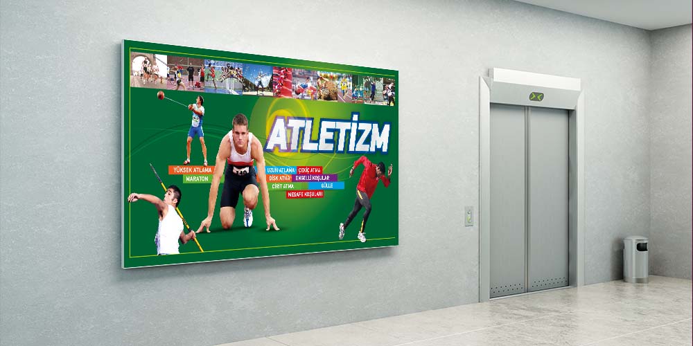 Atletizm Sporları Duvar Giydirme Posteri A-214
