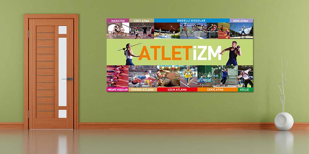 Atletizm Disiplinleri Duvar Giydirme Posteri A-215