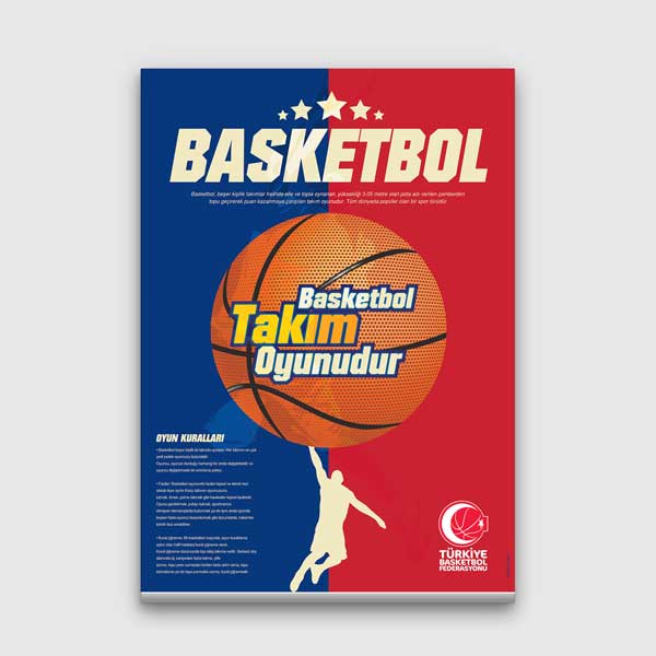 Basketbol "Takım Oyunudur" Eğitim Posteri – B-214