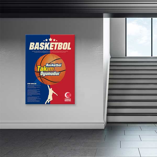 Basketbol "Takım Oyunudur" Eğitim Posteri – B-214