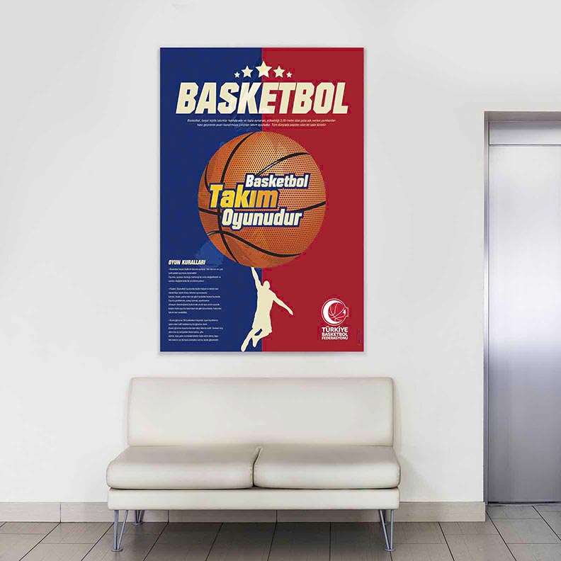 Basketbol "Takım Oyunudur" Eğitim Posteri – B-214