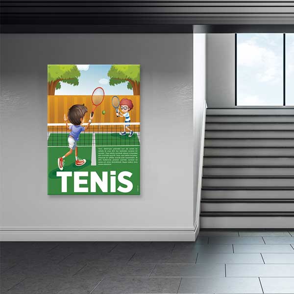 okul-spor-sinif-posterleri-b-217-02 Çocuklar İçin Tenis Eğitim Posteri – B-217
