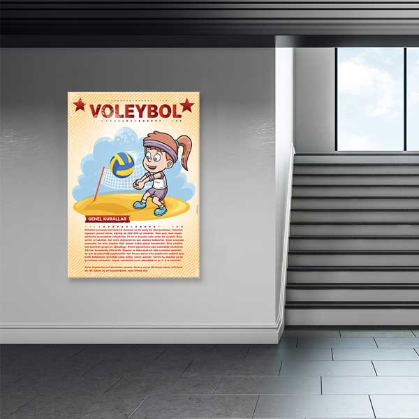 okul-sport-posterleri-b-218-02 Çocuklar İçin Voleybol Eğitim Posteri – B-218