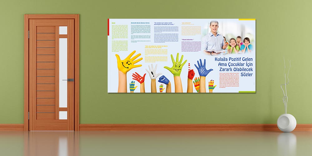 Çocuklar İçin Zararlı Pozitif Sözler Eğitim Posteri  3128