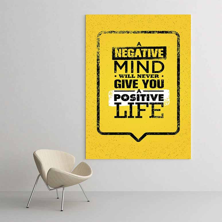 okul-tablolari-3165-06 Pozitif Zihin Motivasyon Duvar Kanvası – 3165