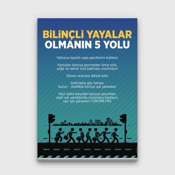 Bilinçli Yayalar İçin 5 Kural Posteri – B-739