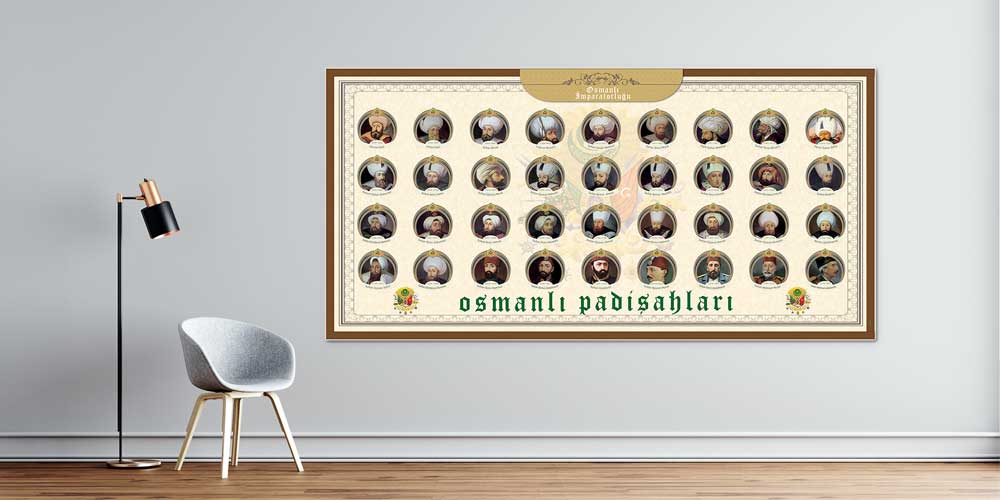 osmanli-tarihi-duvar-kagidi-f-109-00 Osmanlı Padişahları Duvar Posteri F-109