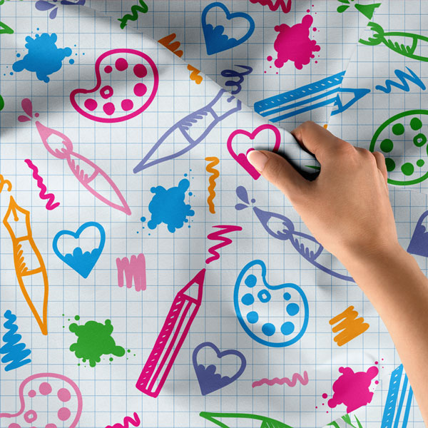 painting-class-wall-decor-8277-03 Sanatsal Desenli Renkli Çizim Duvar Örtüsü 8277