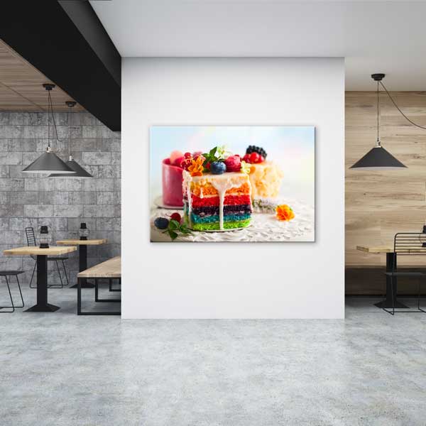 Renkli Katmanlı Pasta Tasarımlı Kanvas Duvar Tablosu – 12189