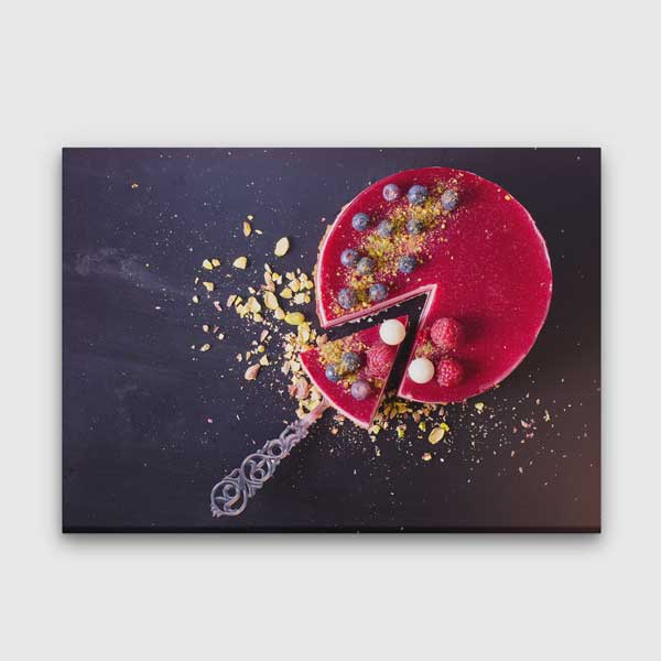 Orman Meyveli Pasta Tasarımlı Kanvas Duvar Tablosu – 12192