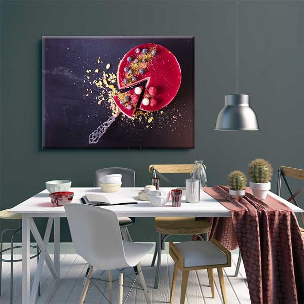 Orman Meyveli Pasta Tasarımlı Kanvas Duvar Tablosu – 12192