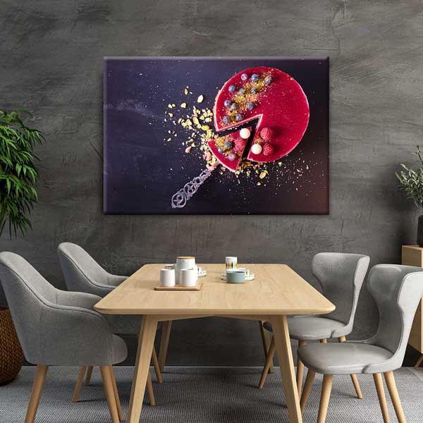 Orman Meyveli Pasta Tasarımlı Kanvas Duvar Tablosu – 12192