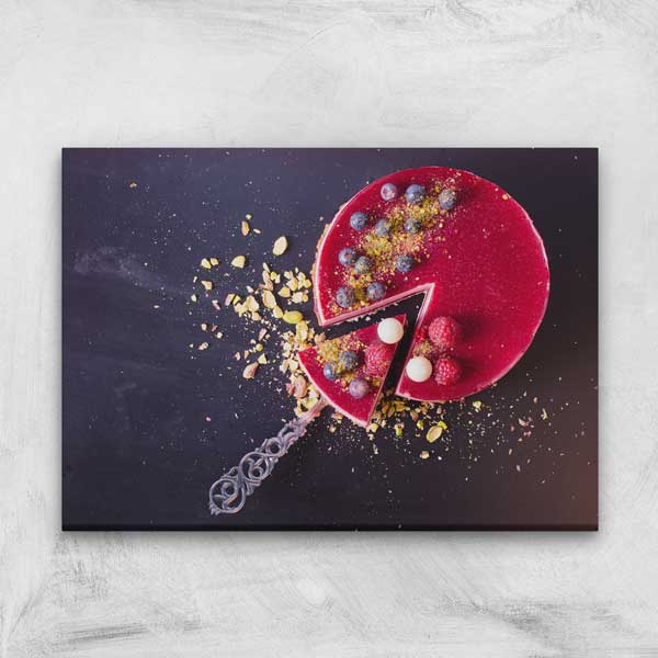 Orman Meyveli Pasta Tasarımlı Kanvas Duvar Tablosu – 12192