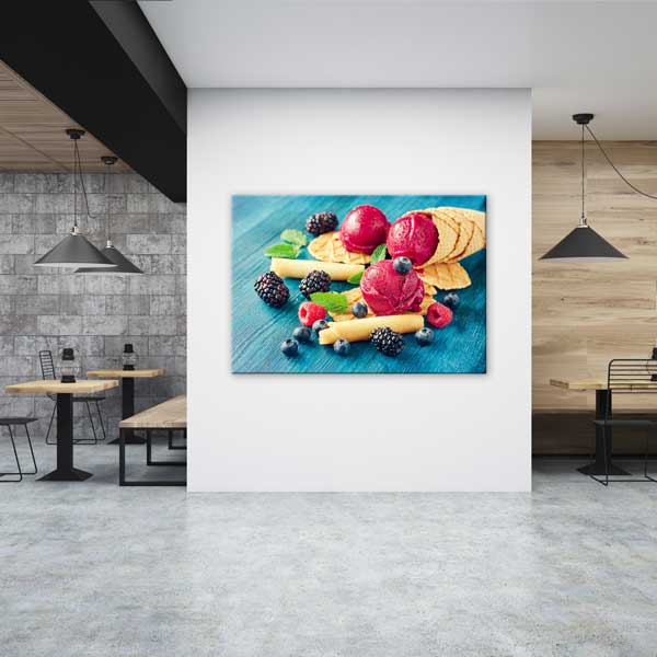 Meyveli Dondurma Tasarımlı Kanvas Duvar Tablosu – 12195