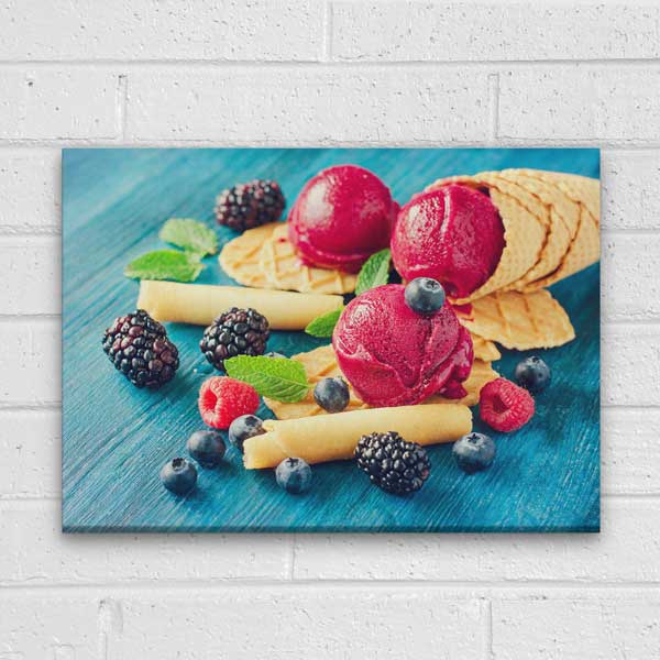 Meyveli Dondurma Tasarımlı Kanvas Duvar Tablosu – 12195