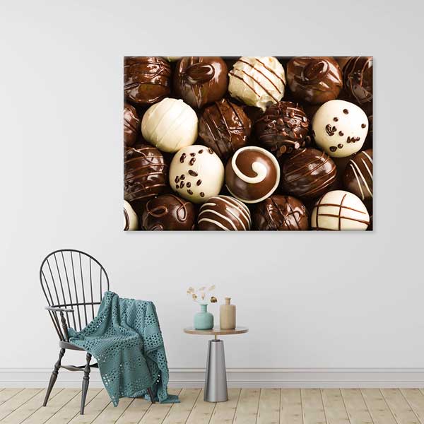 Çikolata Trüf Tasarımlı Kanvas Duvar Tablosu – 12199