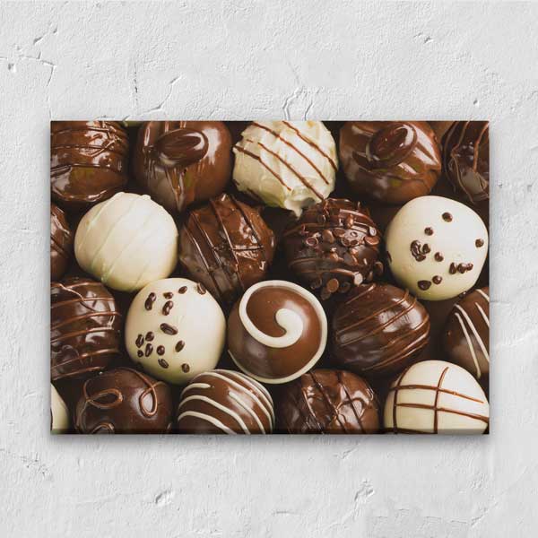 Çikolata Trüf Tasarımlı Kanvas Duvar Tablosu – 12199