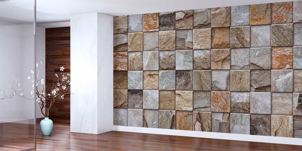 Doğal Taş Görünümlü Mozaik Duvar Kağıdı 12771