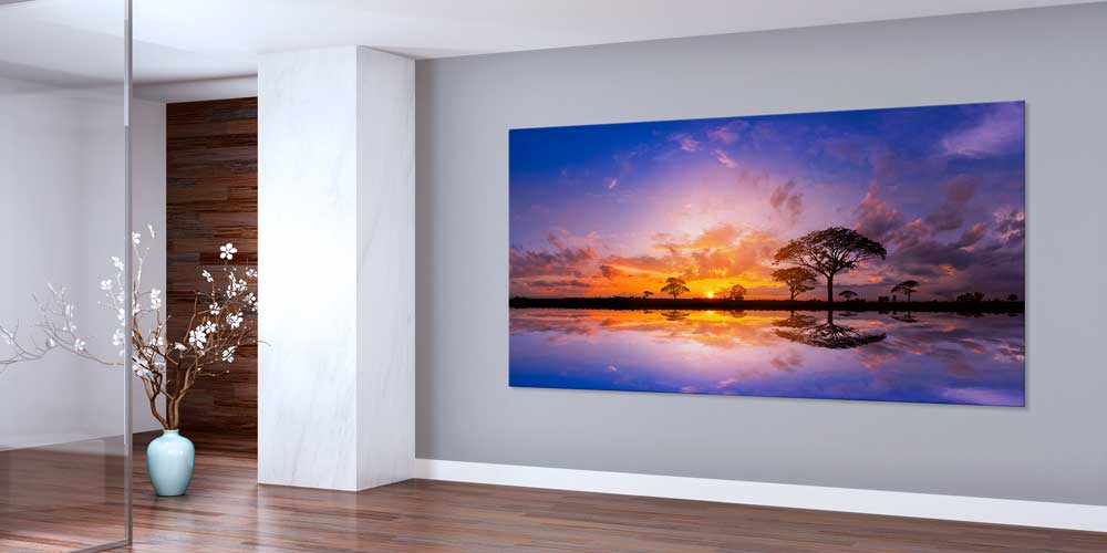 Gün Batımında Yansıyan Savanna Büyük Ebat Duvar Dekoru 14022