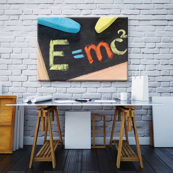 physical-class-wall-design-g-473-01 Enerji Formülü Posteri - Fizik Sınıfı Duvar Dekoru G-473