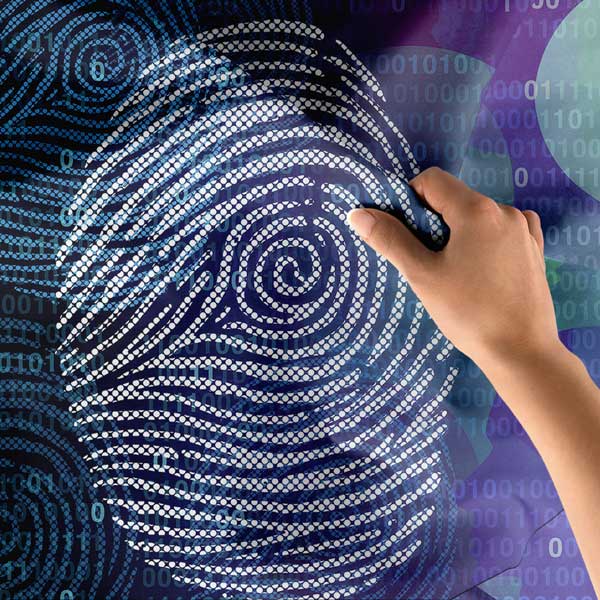 Polis Emniyet Dijital Parmak İzi Duvar Örtüsü 11107