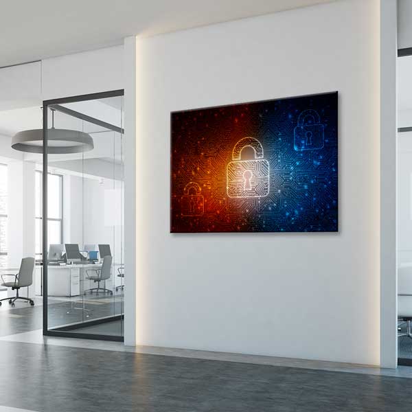 Siber Güvenlik Dijital Kilit Kanvas Tablo – 11257