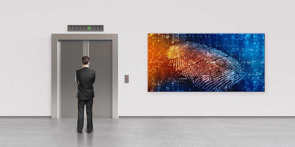 Neon Işıklı Dijital Parmak İzi Duvar Dekoru 11338