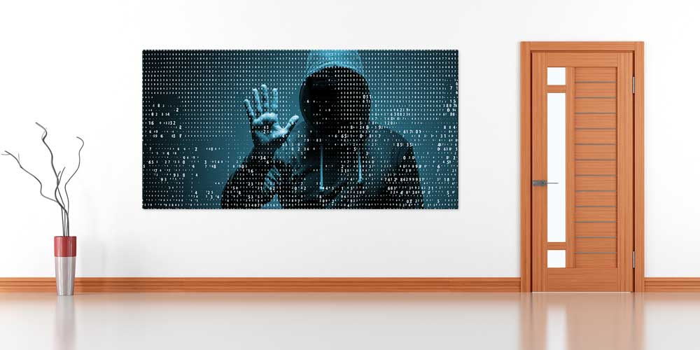Dijital Hacker Temalı Dekoratif Baskı 11341