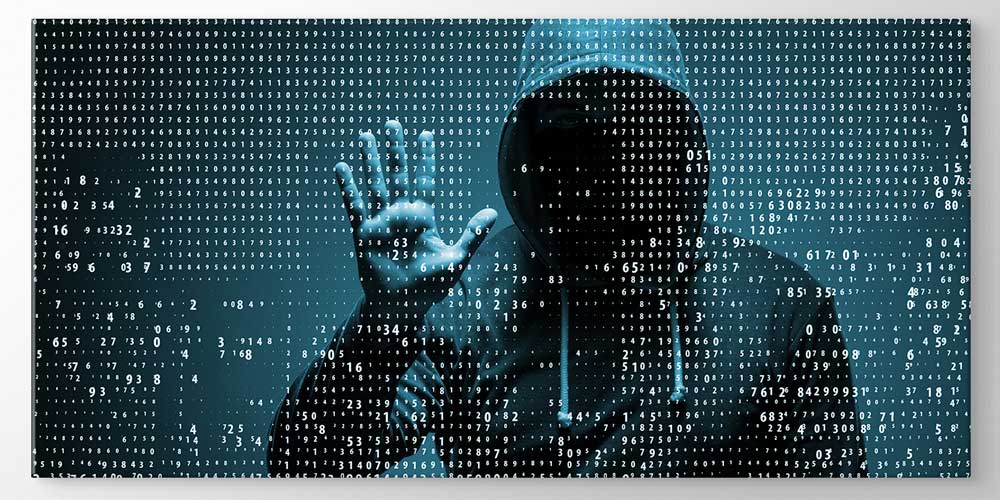 Dijital Hacker Temalı Dekoratif Baskı 11341