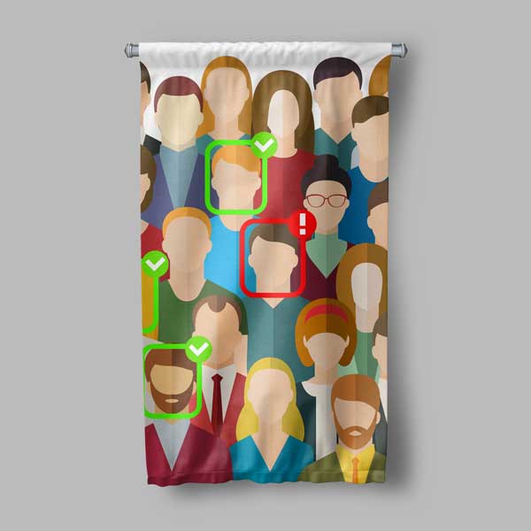 Yapay Zeka Yüz Tanıma Sistemi Duvar Flaması 11182