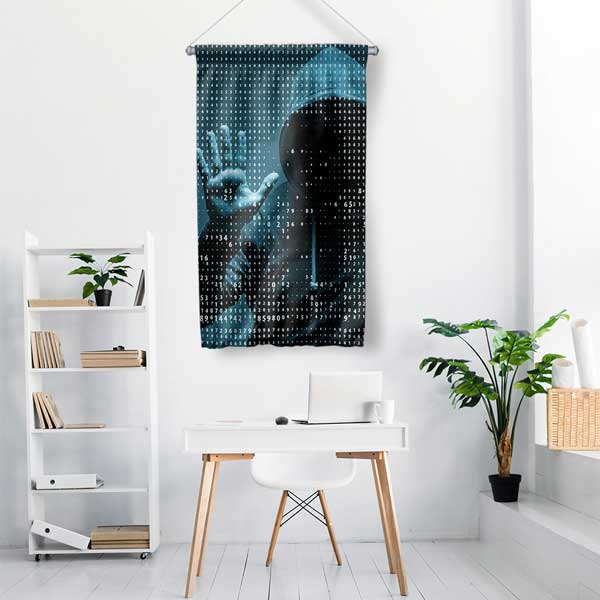 Siber Güvenlik Polis Duvar Flaması 11184