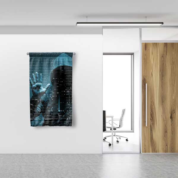 Siber Güvenlik Polis Duvar Flaması 11184