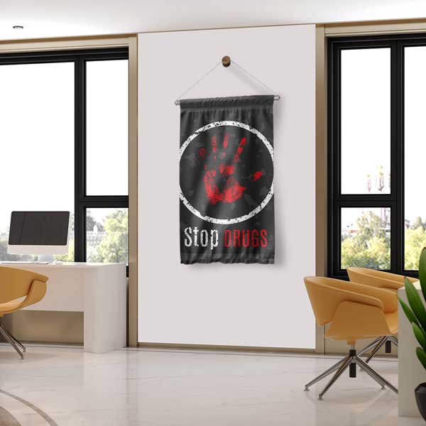 Uyuşturucuya Dur De Duvar Flaması 11185