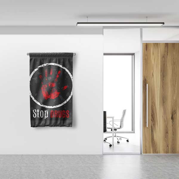 Uyuşturucuya Dur De Duvar Flaması 11185