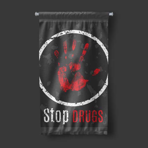 Uyuşturucuya Dur De Duvar Flaması 11185