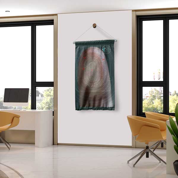 Adli Tıp Olay Yeri Parmak İzi Duvar Flaması 11186