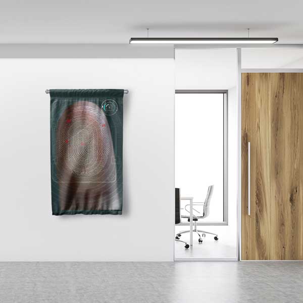 Adli Tıp Olay Yeri Parmak İzi Duvar Flaması 11186