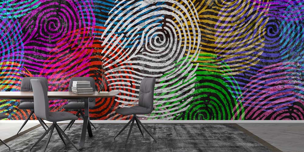 Polis Emniyet Parmak İzi Duvar Kağıdı 11007